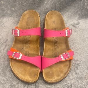 Two toned soft footbed Birkis by Birkenstock